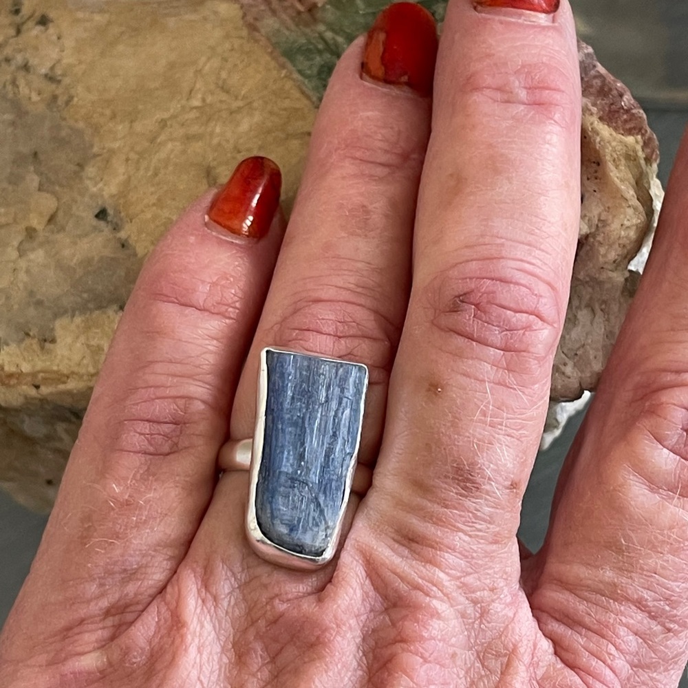New 🌟 Kyanite Sterling Silver Ring - Picture 6 of 10